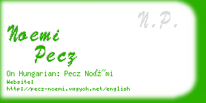 noemi pecz business card